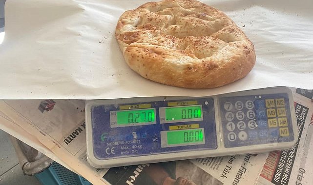 Zabıtadan fırınlarda pide gramaj denetimi