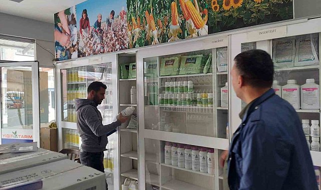 Zirai ilaç ve gübre bayileri denetlendi