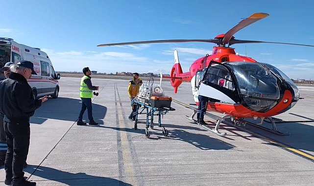 12 günlük bebek, helikopterle Van'a sevk edildi