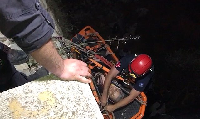 15 metrelik uçurumdan uçtular, hayatlarını ağaç kurtardı