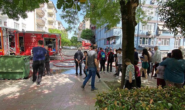 8 katlı binanın arka tarafında bulunan bahçede çıktı