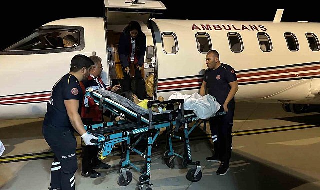 8 yaşındaki hasta çocuk ambulans uçak ile Ankara'ya sevk edildi