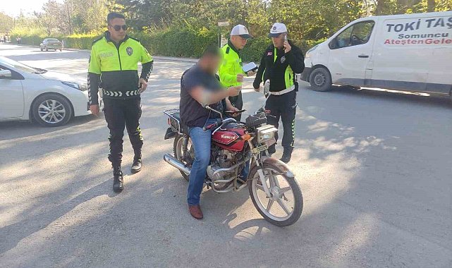 9 motosiklet trafikten men edildi