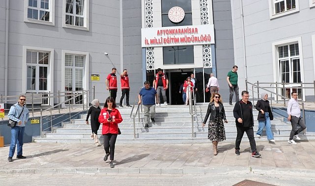 Afyonkarahisar'da Deprem Tatbikatı ve Bina Tahliye Eğitimi