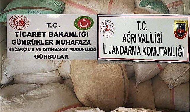 Ağrı'da 7 ton 700 kilo kak tütün ele geçirildi
