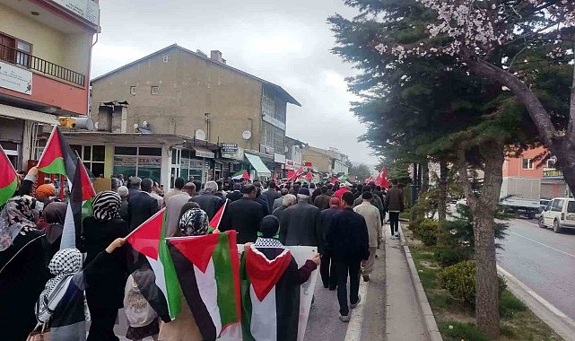 Ahlat'ta Filistin için yürüyüş düzenlendi