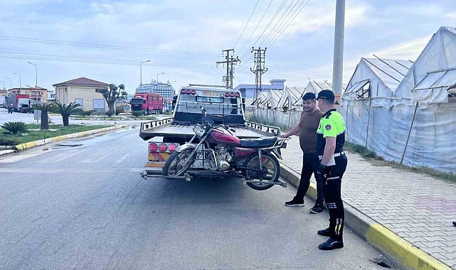 Alanya'da 5 motosiklet trafikten men edildi
