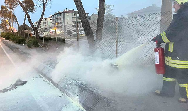 Alev alan aydınlatma lambası böyle yandı