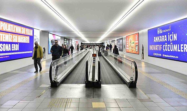 AŞTİ-Ankaray bağlantı tüneli baştan aşağı yenilendi