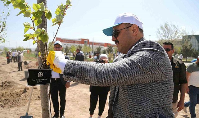 ASÜ'de 12 dönümlük alana farklı türde 350 adet fidan dikildi
