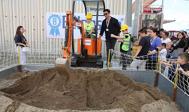 Aydın Tarım Fuarı yoğun ilgi gördü, çocuklar gerçek iş makinesi ile oynamanın keyfini yaşadı