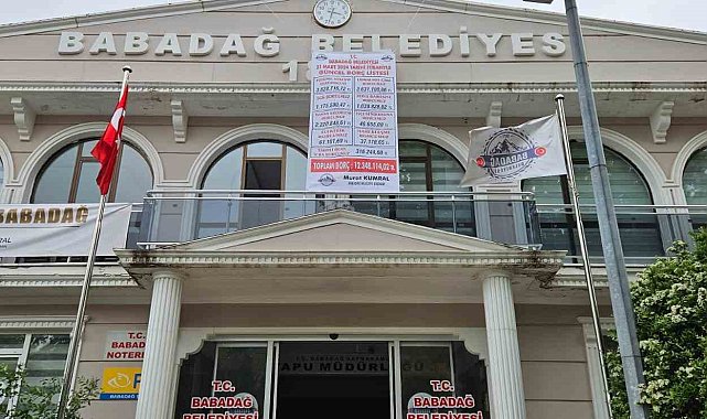 Babadağ Belediyesinin borcu 12 milyon lira olarak açıklandı