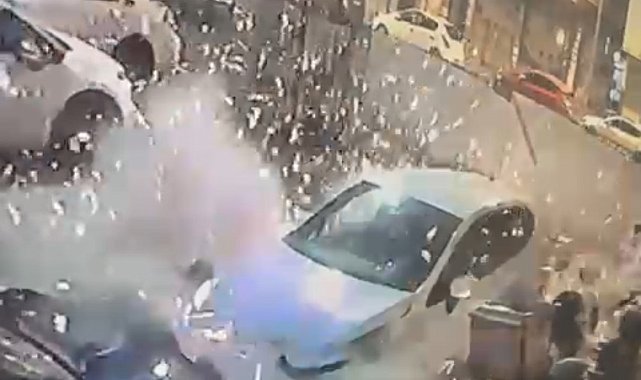 Bakan Ali Yerlikaya açıklamıştı... Kağıthane'deki otoparka el bombalı saldırı kamerada