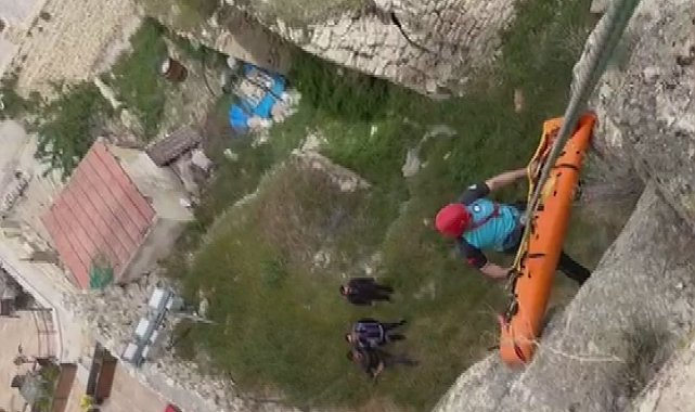 Balayı için Kapadokya'ya geldi, Ortahisar Kalesi'nde mahsur kaldı