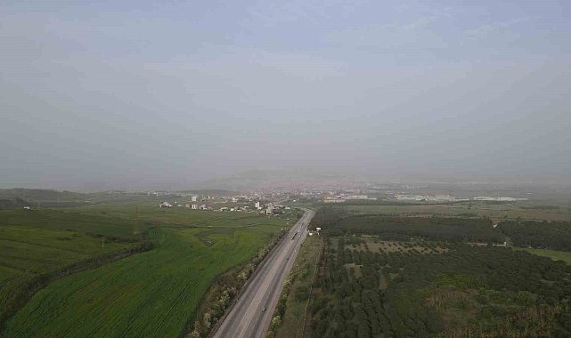 Bandırma semalarındaki Afrika çöl tozu dron ile görüntülendi