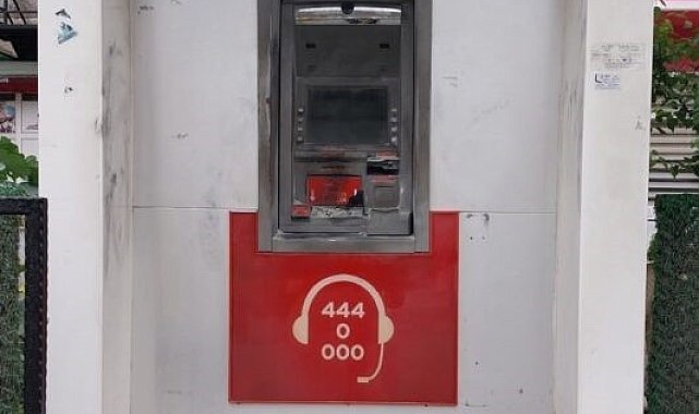 Banka ATM'sini yakmak istediler
