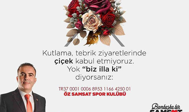 Başkan Fırat, tebrik çiçekleri yerine bağış yapılmasını istedi