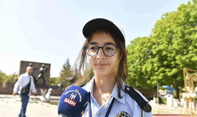 Başkentli minikler trafik denetimine katıldı