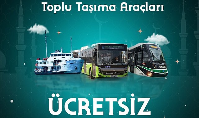 Bayramda ulaşım 3 gün boyunca ücretsiz