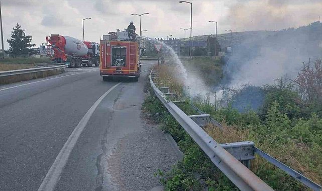 Belen'de otluk yangını