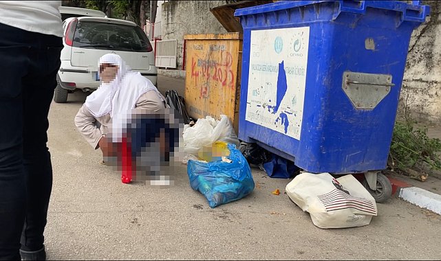 Bilecik'te dilenci kadın zabıtan kurtulmak için sokak ortasına tuvaletini yaptı