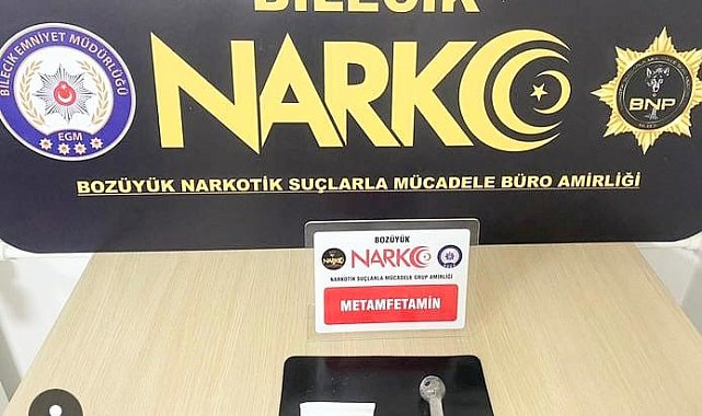 Bozüyük'te üzerinde uyuşturucu madde bulunduran şahıs yakalandı