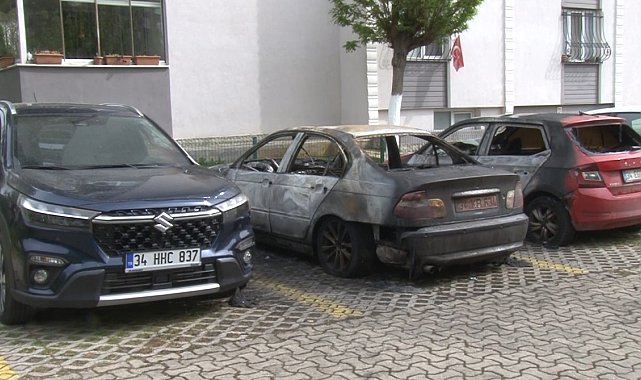 Büyükçekmece'de bir araçta çıkan yangın 2 araca daha sıçradı: 3 araç kullanılamaz hale geldi