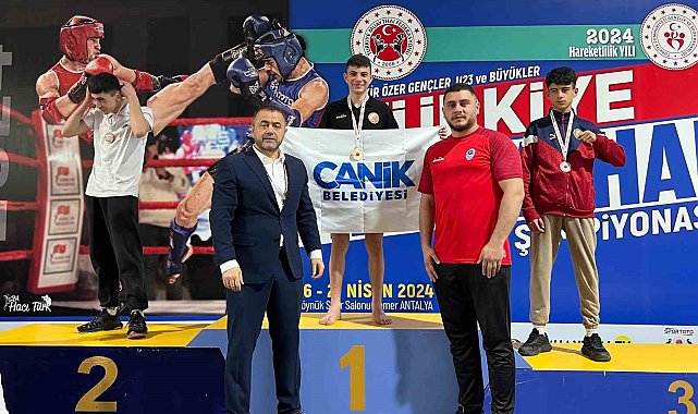 Canikli muaythai sporcusu Yiğit Keskin, Türkiye şampiyonu oldu