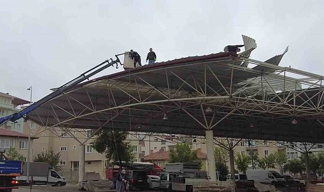 Çankırı'da fırtınanın verdiği hasarlar onarılıyor