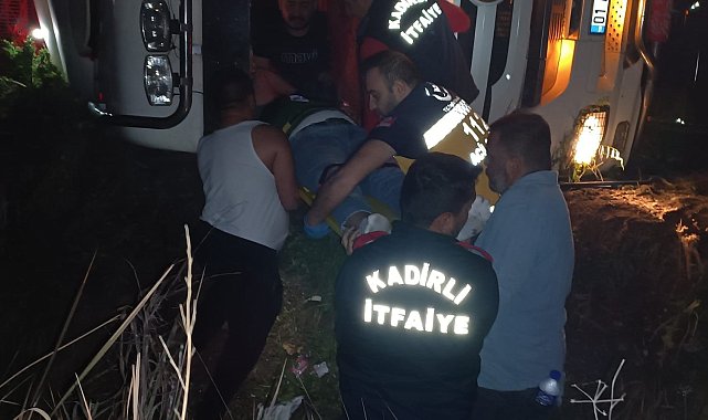 Canlı tavuk yüklü tır devrildi yüzlerce tavuk telef oldu