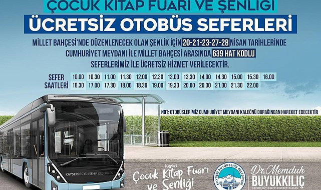 Çocuklara Özel Şenliği'e ücretsiz ulaşım imkânı