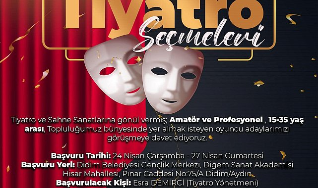 Didim'de tiyatro topluluğu için başvurular başladı