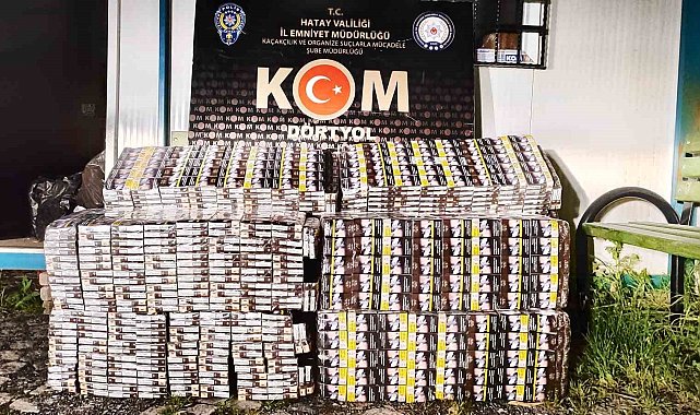 Dörtyol'da 3 bin paket kaçak sigara ele geçirildi