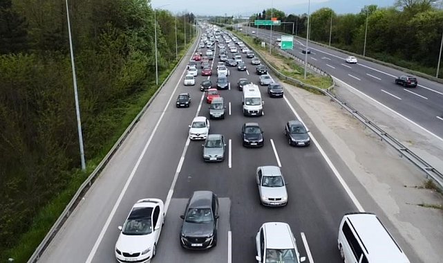 Düzce'den 9 günde 1 milyon 367 bin araç geçti