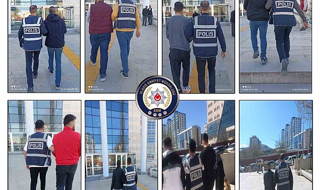 Elazığ'da haklarında kesinleşmiş hapis cezası bulunan 35 kişi yakalandı