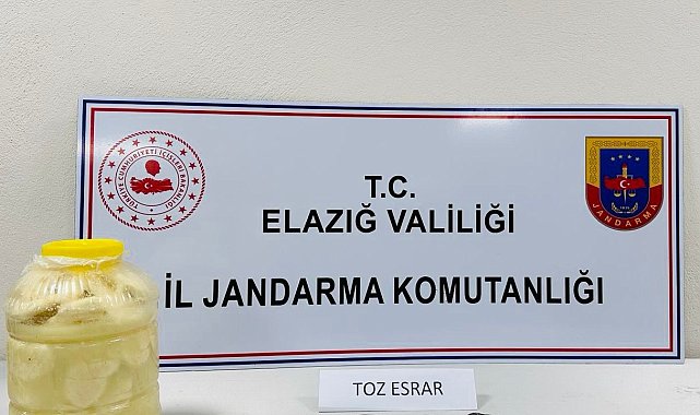 Elazığ'da peynir bidonu içerisinde uyuşturucu madde ele geçirildi