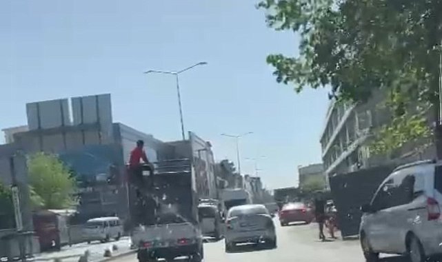 Gaziantep'te tehlikeli yolculuk