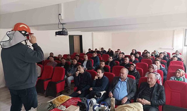 Gediz'de orman yangını gönüllülük eğitimi