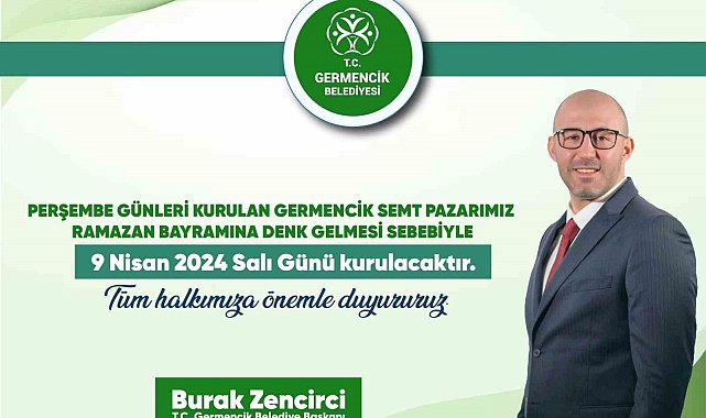 Germencik'te semt pazarı bu haftaya özel Salı günü kurulacak