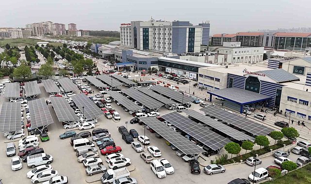Hastane otoparkına GES kuruldu