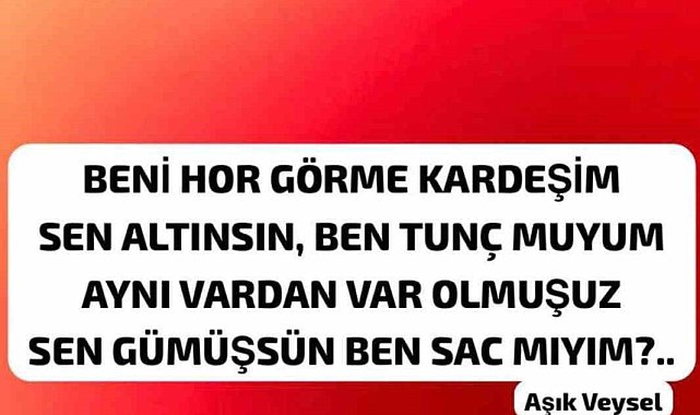 Hulusi Şevkan'dan Aşık Veysel'li gönderme