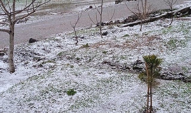 Iğdır'ın yüksek kesimleri dolu ile beyaza büründü