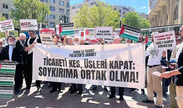 İsrail'le ticari ilişkilerin son bulması için eylem yapıldı