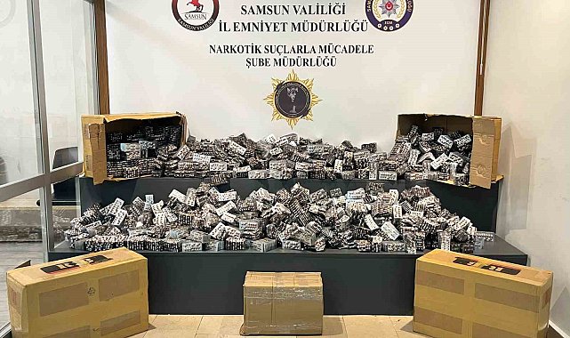 İstanbul'dan Samsun'a getirilen 83 bin 440 sentetik ecza ele geçirildi