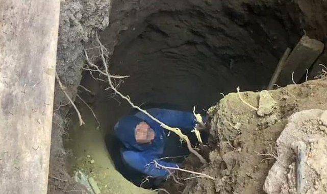 Kaçak kazı yaptığı çukurda böyle yakalandı: Delik deşik etmişler