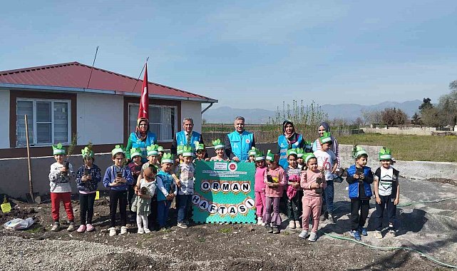 Kahramanmaraş'ta Kur'an kursu öğrencileri fidan dikti