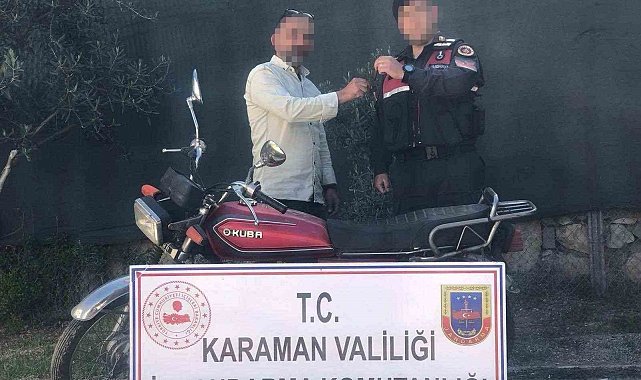 Karaman'da 10 yıldır aranan motosiklet denetimde bulundu