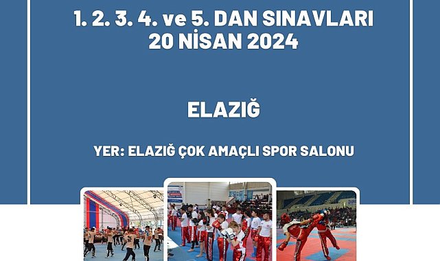 Kick boks dan kuşak sınavı Elazığ'da yapılacak