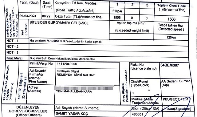 Kimlik dolandırıcılığı gerçeği trafik cezasından ortaya çıktı