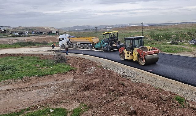 Kirazpınar'da üstyapı çalışması